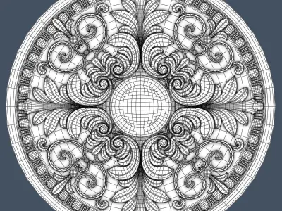 Ceiling Medallion 3D model buy