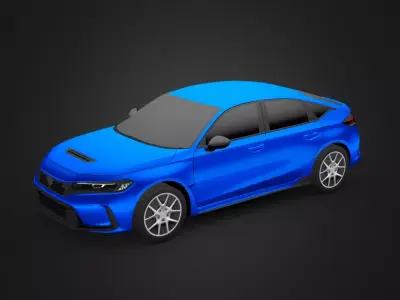 Honda Civic Low-poly 3D model