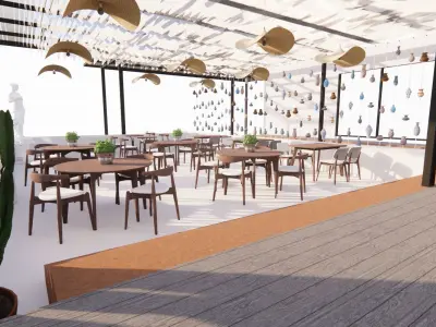 Food Court 3 3D model