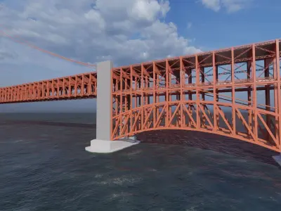 Golden Gate Bridge 3D model