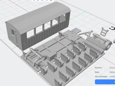 Tractor trailer people 3D print model
