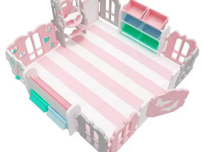 Playpen Baby Girls Play Yard 3D model