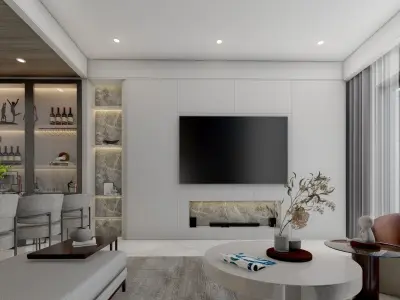 LIVING ROOM INTERIOR 3D model buy
