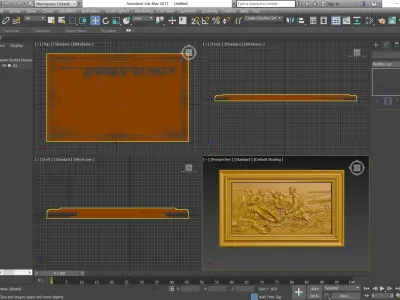 Hunters at Rest relief 3d model for cnc 3dprint  3D model