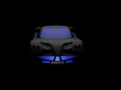 Car 3D with lights 3D model