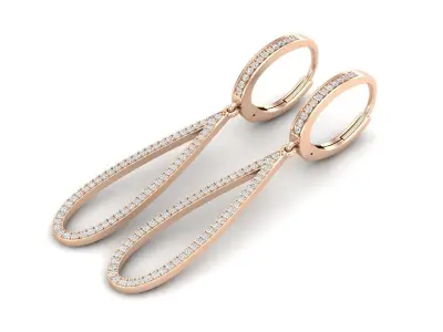 AV 475 Ladies Teardrop Dangling Earrings 3D print model