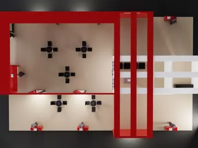 Exhibit design pavilion lux 3D model 3D model