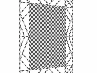 Rectangular decorative mirror KFE1350 3D model