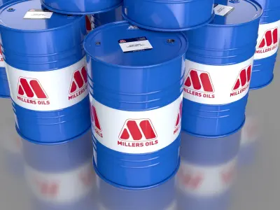 Realistic Miller Oil Barrel 3D Model Low-poly 3D model