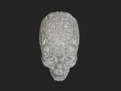 Skull Ornamental 3D print model