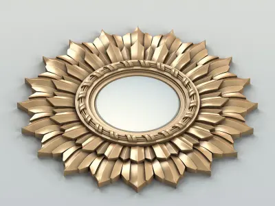 Round mirror frame 005 3D model