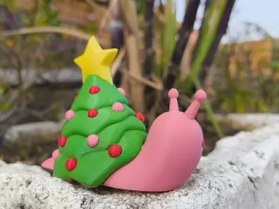 Christmas Special - Cute little Snail  Xmas Tree  3D print model