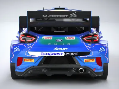 Puma M-Sport WRC Hybrid Rally1 2022 lowpoly 3D model