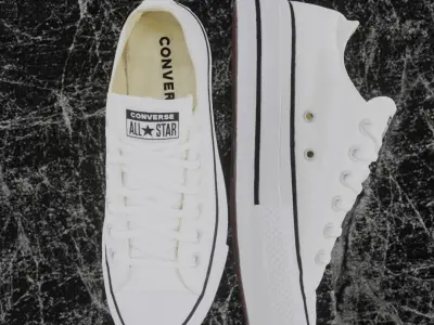 CONVERSE 3D SHOES - WHITE LOW Low-poly 3D model