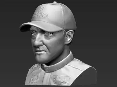 Michael Schumacher bust 3D printing ready stl obj formats 3D print model