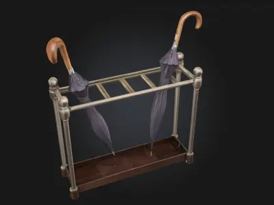 Umbrella Stand Elegance  Refined Function for Stylish Interiors 3D model