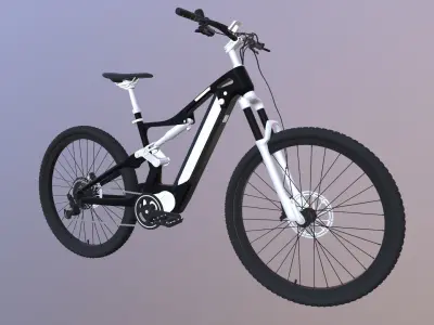 Electric Bike Low-poly 3D model