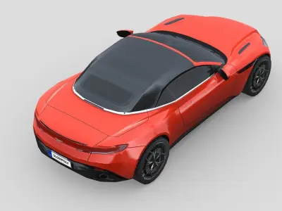 Aston Martin DB11 Volante 2019 Low-poly 3D model