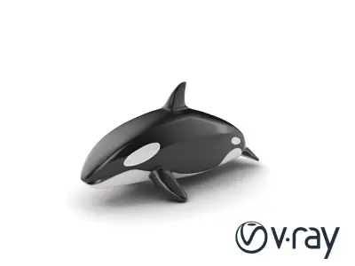 Orca Whale Dynamic Pose model pack Low-poly 3D model