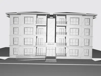 2 Apartment Buildings 3D model