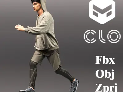 Mens sportswear 3D model