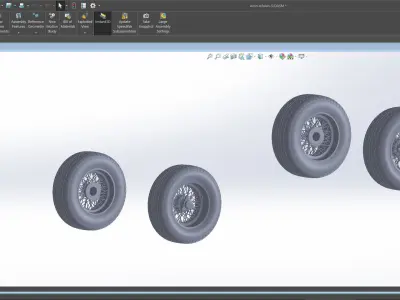 Avon CR6 ZZ tyres - Borrani wheels 3D print model