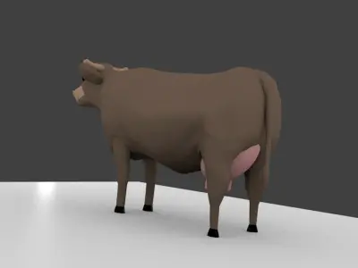 Cow cartoon 3D model