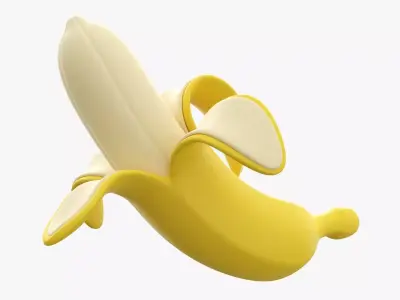 Banana fruit stylized  3D model