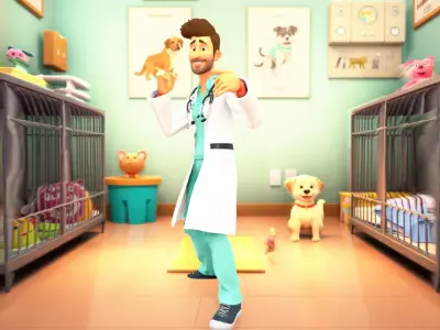 Friendly Doctor Character model pack Low-poly 3D model