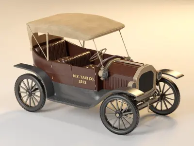 FORD T-1915 CAR Low-poly 3D model