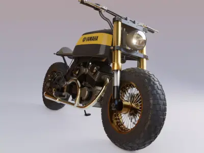 Yamaha XV 750 Custom cafe racer  3D model