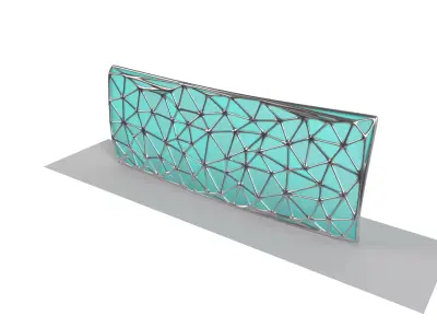 Triangulated Wall random points v9 3D model