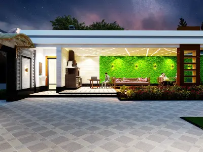 Hi-tech House 3D model