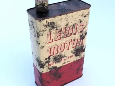 Vintage Oil Can 3D Model Low-poly 3D model