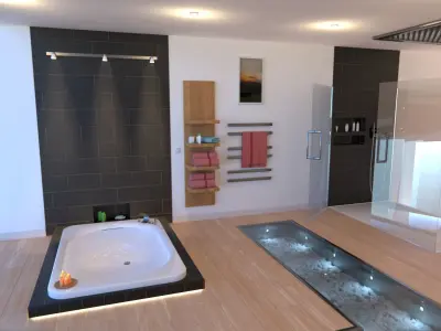 Large Bathroom 3D model