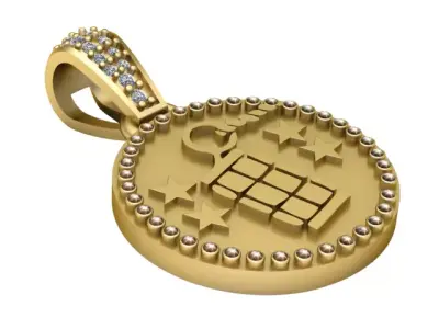 Grenade Stars Pendant 3D Printable ModeL 3D print model