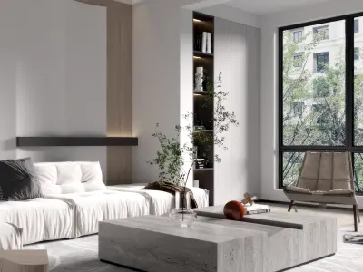 Modern room living 3D model