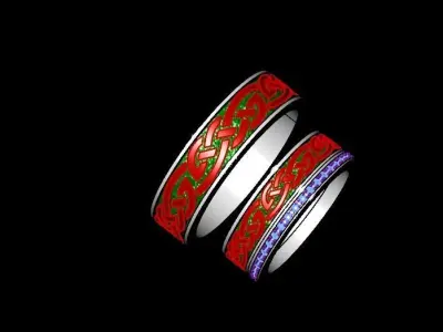 engagement rings Low-poly 3D model