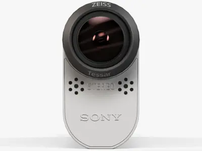 Sony HDR-AS200V action camera Low-poly 3D model