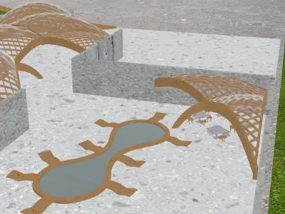 BEATFUSE OBRA Architects Pavilion New York Moma PS1 Low-poly 3D model