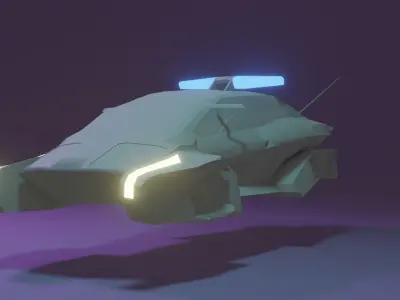 Car concept police 3D model