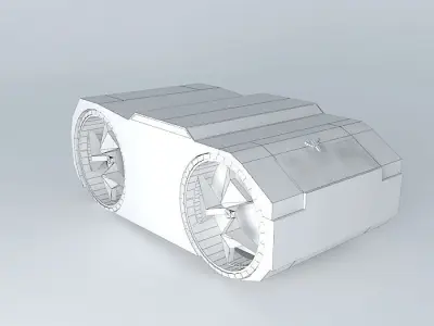 Truck futuristic car with wheels Free 3D model