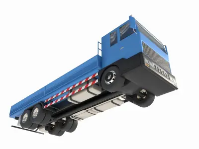 board truck Low-poly 3D model