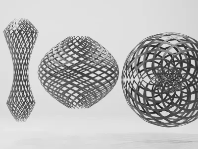 Abstract Wire Sculpture V2 3D model