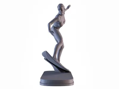 Woman Surf 3D print model