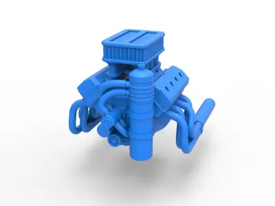 Engine V8 for Sprint car Scale 1 to 25 3D print model
