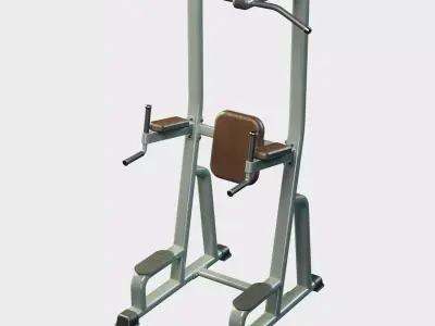 Power tower dip station PBR Low-poly 3D model