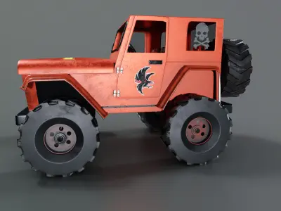  Cartoon Jeep 3D model