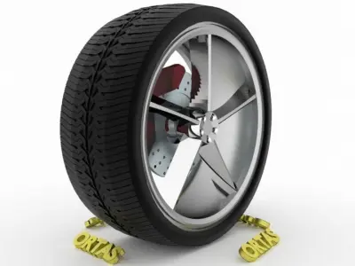 ORTAS CAR WHEEL RIM 127-128 GAME READY WHEEL 3D Model Pack