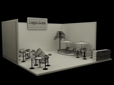 Booth Exhibition Stand a165 3D model